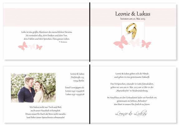  Einladungskarten Hochzeit, Hochzeitseinladungen, Hochzeitskarten, Einladungen für Hochzeit