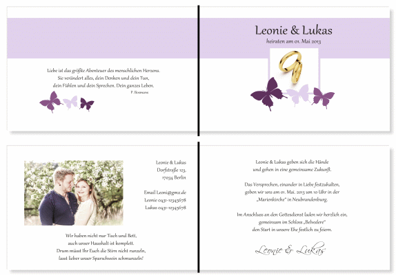  Einladungskarten Hochzeit, Hochzeitseinladungen, Hochzeitskarten, Einladungen für Hochzeit