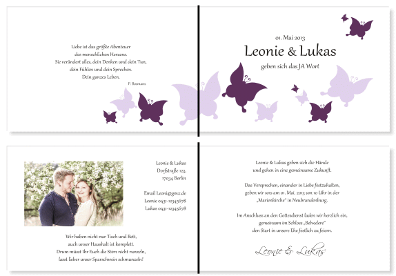  Einladungskarten Hochzeit, Hochzeitseinladungen, Hochzeitskarten, Einladungen für Hochzeit