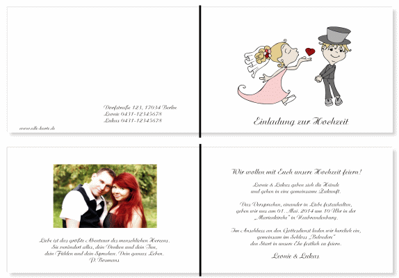  Einladungskarten Hochzeit, Hochzeitseinladungen, Hochzeitskarten, Einladungen für Hochzeit