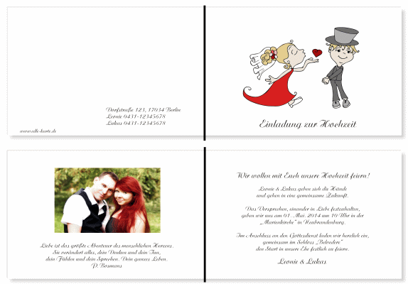  Einladungskarten Hochzeit, Hochzeitseinladungen, Hochzeitskarten, Einladungen für Hochzeit