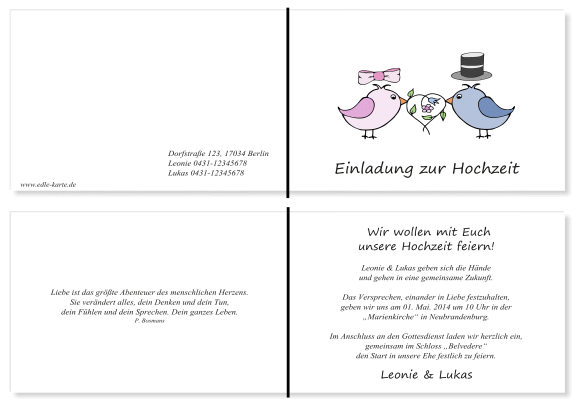  Einladungskarten Hochzeit, Hochzeitseinladungen, Hochzeitskarten, Einladungen für Hochzeit