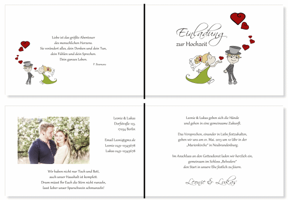  Einladungskarten Hochzeit, Hochzeitseinladungen, Hochzeitskarten, Einladungen für Hochzeit
