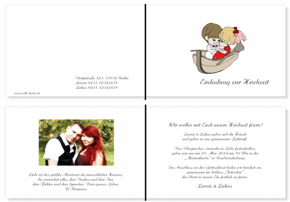  Einladungskarten Hochzeit, Hochzeitseinladungen, Hochzeitskarten, Einladungen für Hochzeit