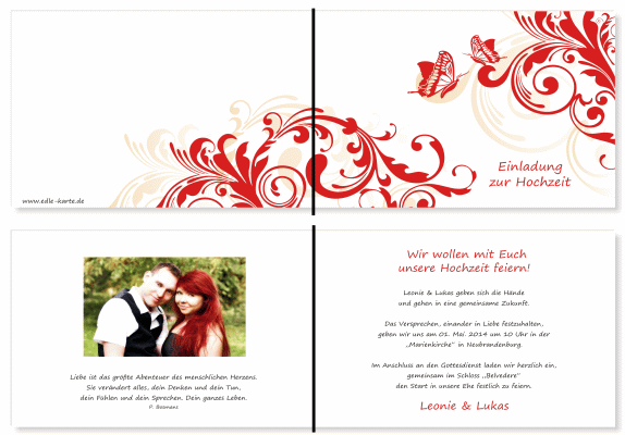  Einladungskarten Hochzeit, Hochzeitseinladungen, Hochzeitskarten, Einladungen f&uuml;r Hochzeit