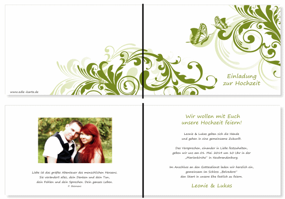  Einladungskarten Hochzeit, Hochzeitseinladungen, Hochzeitskarten, Einladungen f&uuml;r Hochzeit