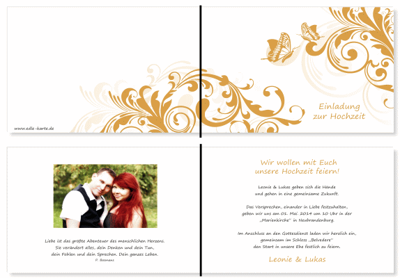  Einladungskarten Hochzeit, Hochzeitseinladungen, Hochzeitskarten, Einladungen f&uuml;r Hochzeit