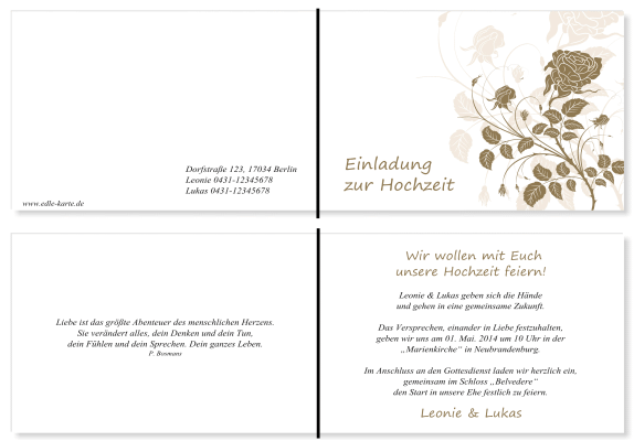  Einladungskarten Hochzeit, Hochzeitseinladungen, Hochzeitskarten, Einladungen f&uuml;r Hochzeit
