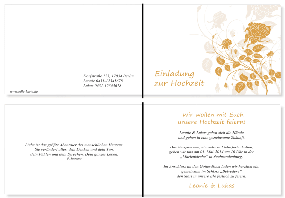  Einladungskarten Hochzeit, Hochzeitseinladungen, Hochzeitskarten, Einladungen f&uuml;r Hochzeit