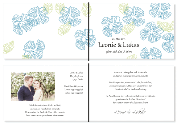  Einladungskarten Hochzeit, Hochzeitseinladungen, Hochzeitskarten, Einladungen f&uuml;r Hochzeit