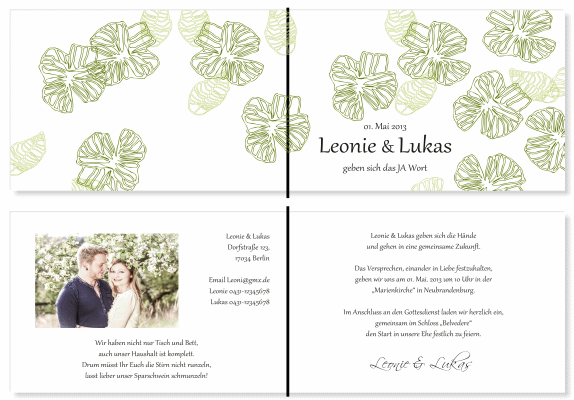  Einladungskarten Hochzeit, Hochzeitseinladungen, Hochzeitskarten, Einladungen f&uuml;r Hochzeit