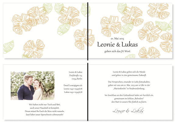  Einladungskarten Hochzeit, Hochzeitseinladungen, Hochzeitskarten, Einladungen f&uuml;r Hochzeit