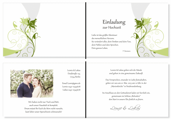  Einladungskarten Hochzeit, Hochzeitseinladungen, Hochzeitskarten, Einladungen f&uuml;r Hochzeit