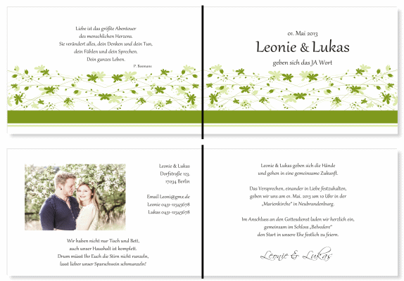  Einladungskarten Hochzeit, Hochzeitseinladungen, Hochzeitskarten, Einladungen f&uuml;r Hochzeit