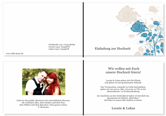  Einladungskarten Hochzeit, Hochzeitseinladungen, Hochzeitskarten, Einladungen f&uuml;r Hochzeit