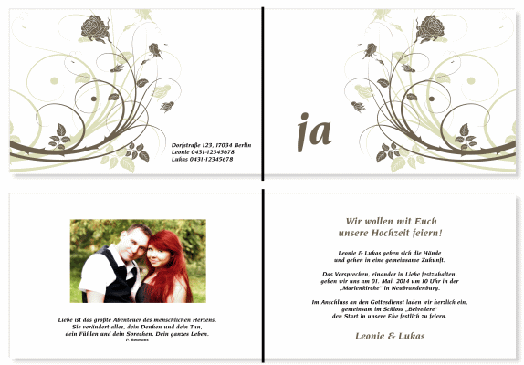  Einladungskarten Hochzeit, Hochzeitseinladungen, Hochzeitskarten, Einladungen f&uuml;r Hochzeit