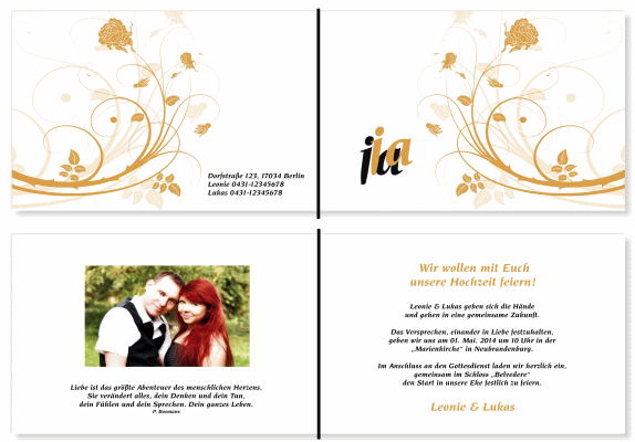  Einladungskarten Hochzeit, Hochzeitseinladungen, Hochzeitskarten, Einladungen f&uuml;r Hochzeit