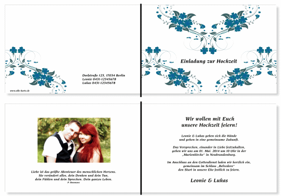  Einladungskarten Hochzeit, Hochzeitseinladungen, Hochzeitskarten, Einladungen f&uuml;r Hochzeit