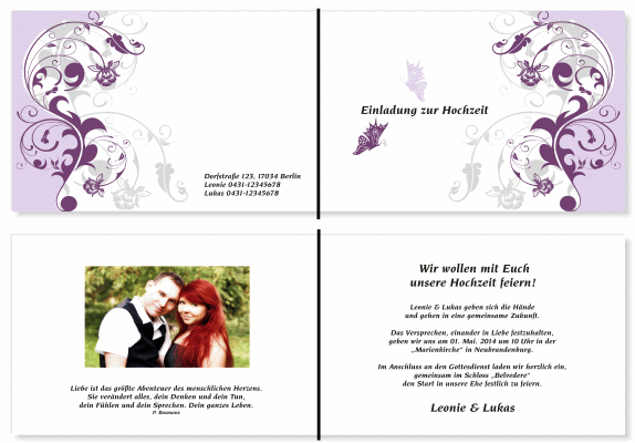  Einladungskarten Hochzeit, Hochzeitseinladungen, Hochzeitskarten, Einladungen f&uuml;r Hochzeit