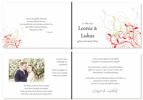  Einladungskarten Hochzeit, Hochzeitseinladungen, Hochzeitskarten, Einladungen f&uuml;r Hochzeit