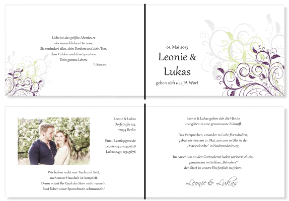  Einladungskarten Hochzeit, Hochzeitseinladungen, Hochzeitskarten, Einladungen f&uuml;r Hochzeit