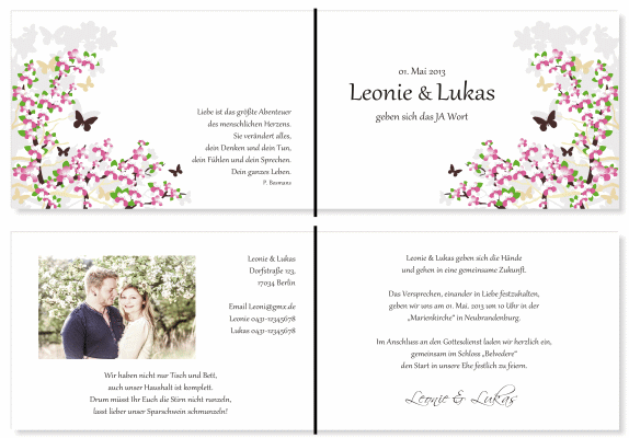  Einladungskarten Hochzeit, Hochzeitseinladungen, Hochzeitskarten, Einladungen f&uuml;r Hochzeit