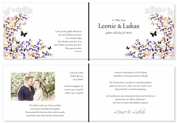  Einladungskarten Hochzeit, Hochzeitseinladungen, Hochzeitskarten, Einladungen f&uuml;r Hochzeit