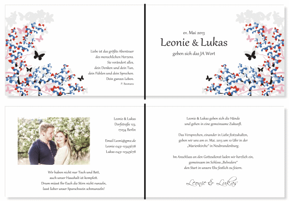  Einladungskarten Hochzeit, Hochzeitseinladungen, Hochzeitskarten, Einladungen f&uuml;r Hochzeit