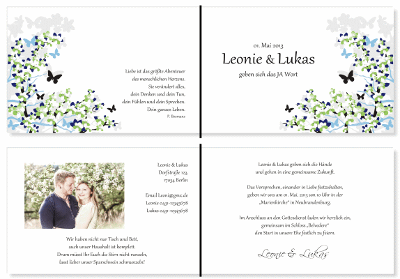  Einladungskarten Hochzeit, Hochzeitseinladungen, Hochzeitskarten, Einladungen f&uuml;r Hochzeit