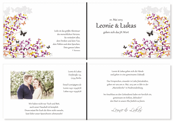  Einladungskarten Hochzeit, Hochzeitseinladungen, Hochzeitskarten, Einladungen f&uuml;r Hochzeit