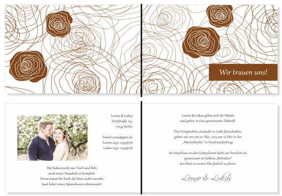  Einladungskarten Hochzeit, Hochzeitseinladungen, Hochzeitskarten, Einladungen f&uuml;r Hochzeit