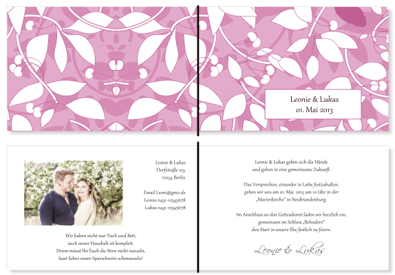  Einladungskarten Hochzeit, Hochzeitseinladungen, Hochzeitskarten, Einladungen f&uuml;r Hochzeit