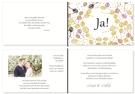  Einladungskarten Hochzeit, Hochzeitseinladungen, Hochzeitskarten, Einladungen f&uuml;r Hochzeit