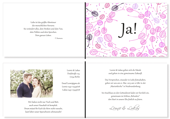  Einladungskarten Hochzeit, Hochzeitseinladungen, Hochzeitskarten, Einladungen f&uuml;r Hochzeit