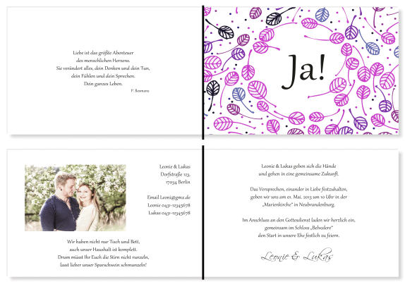  Einladungskarten Hochzeit, Hochzeitseinladungen, Hochzeitskarten, Einladungen f&uuml;r Hochzeit