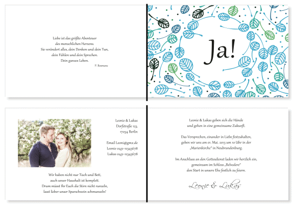  Einladungskarten Hochzeit, Hochzeitseinladungen, Hochzeitskarten, Einladungen f&uuml;r Hochzeit