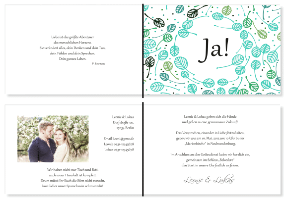  Einladungskarten Hochzeit, Hochzeitseinladungen, Hochzeitskarten, Einladungen f&uuml;r Hochzeit