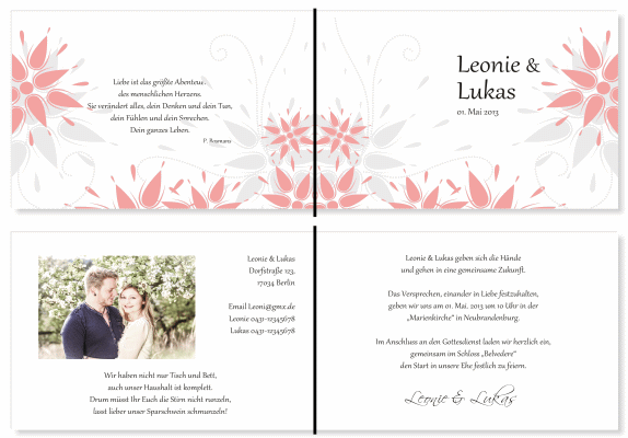  Einladungskarten Hochzeit, Hochzeitseinladungen, Hochzeitskarten, Einladungen f&uuml;r Hochzeit