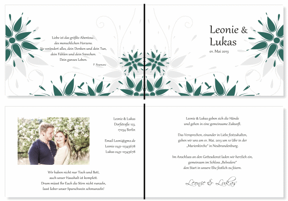  Einladungskarten Hochzeit, Hochzeitseinladungen, Hochzeitskarten, Einladungen f&uuml;r Hochzeit