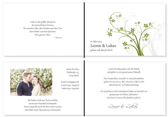  Einladungskarten Hochzeit, Hochzeitseinladungen, Hochzeitskarten, Einladungen f&uuml;r Hochzeit