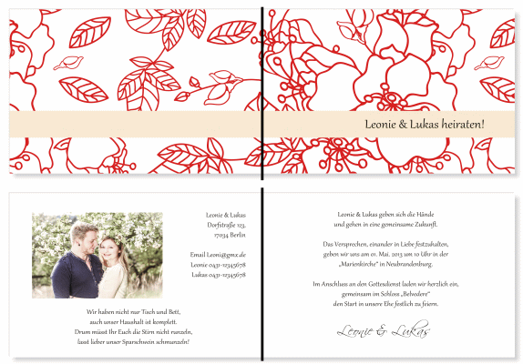  Einladungskarten Hochzeit, Hochzeitseinladungen, Hochzeitskarten, Einladungen f&uuml;r Hochzeit
