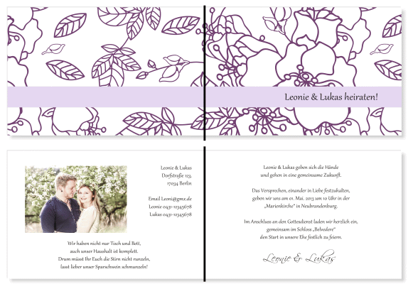  Einladungskarten Hochzeit, Hochzeitseinladungen, Hochzeitskarten, Einladungen f&uuml;r Hochzeit