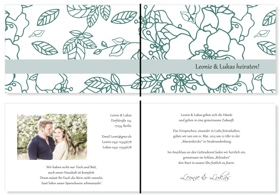  Einladungskarten Hochzeit, Hochzeitseinladungen, Hochzeitskarten, Einladungen f&uuml;r Hochzeit