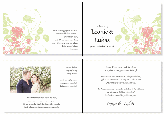  Einladungskarten Hochzeit, Hochzeitseinladungen, Hochzeitskarten, Einladungen f&uuml;r Hochzeit