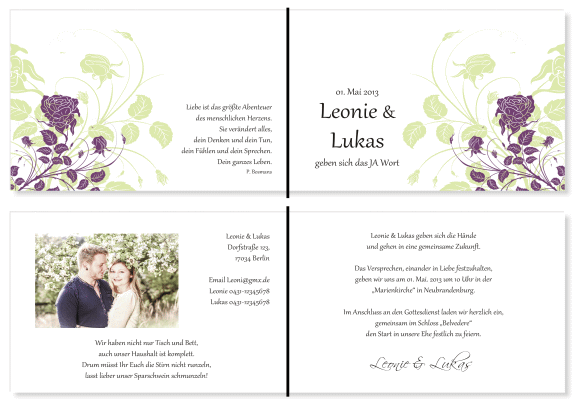  Einladungskarten Hochzeit, Hochzeitseinladungen, Hochzeitskarten, Einladungen f&uuml;r Hochzeit