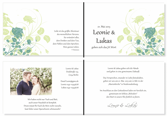  Einladungskarten Hochzeit, Hochzeitseinladungen, Hochzeitskarten, Einladungen f&uuml;r Hochzeit