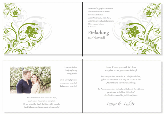  Einladungskarten Hochzeit, Hochzeitseinladungen, Hochzeitskarten, Einladungen f&uuml;r Hochzeit