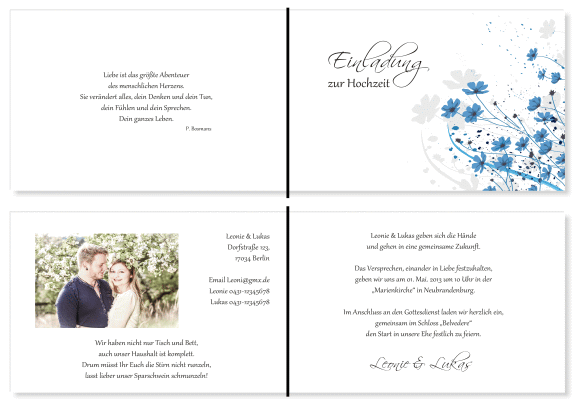  Einladungskarten Hochzeit, Hochzeitseinladungen, Hochzeitskarten, Einladungen f&uuml;r Hochzeit