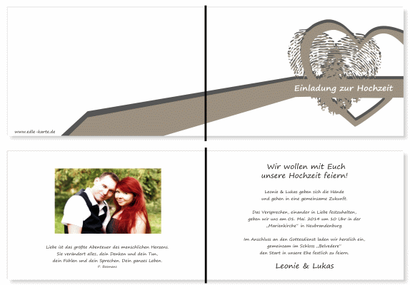  Einladungskarten Hochzeit, Hochzeitseinladungen, Hochzeitskarten, Einladungen f&uuml;r Hochzeit