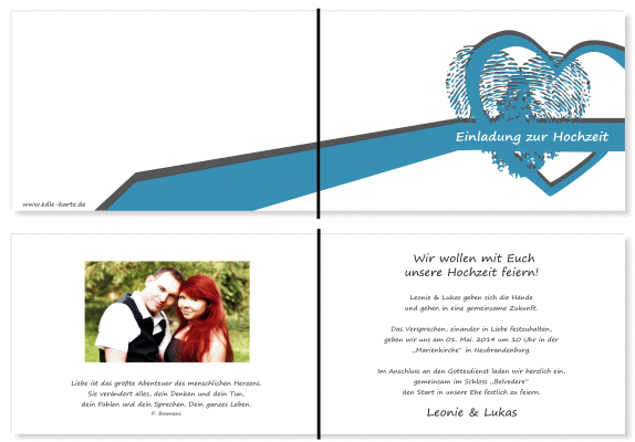  Einladungskarten Hochzeit, Hochzeitseinladungen, Hochzeitskarten, Einladungen f&uuml;r Hochzeit